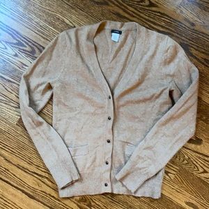 J. Crew wool/cashmere camel color cardigan size M